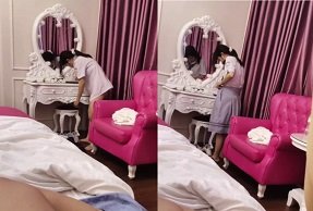 A estudante secundária levou um ao outro para ir ao motel para